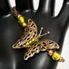 Bracelet Papillon vert et bronze