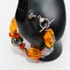Bracelet orangé argenté