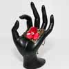 Bracelet fleur de nacre Soliane rouge