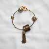 Bracelet pavé de verre de Murano à la feuille d'argent