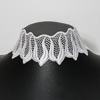 Collier ras de cou dentelle blanche